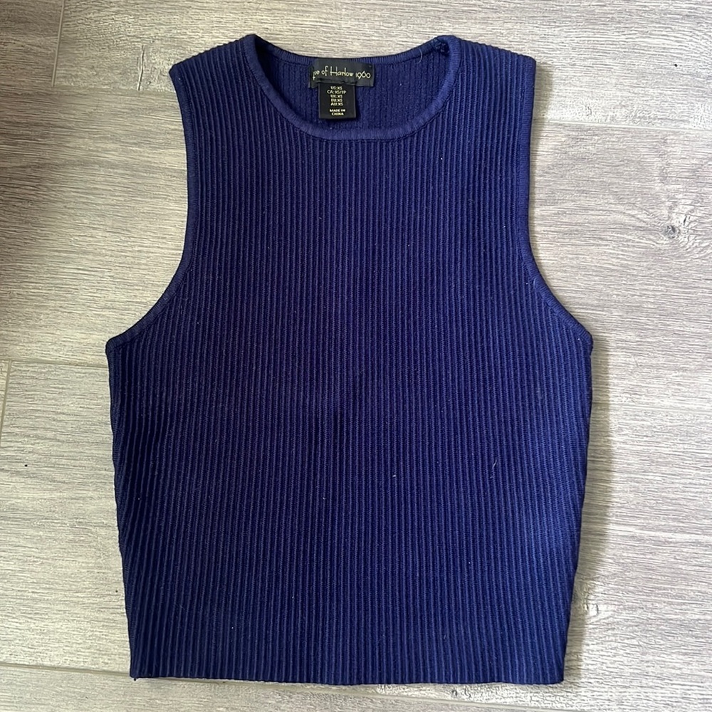 House of Harlow ribbed cropped tank